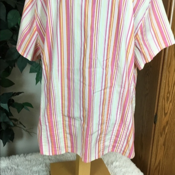 Venezia 18/20 short sleeve stripe button down blouse - Picture 8 of 11